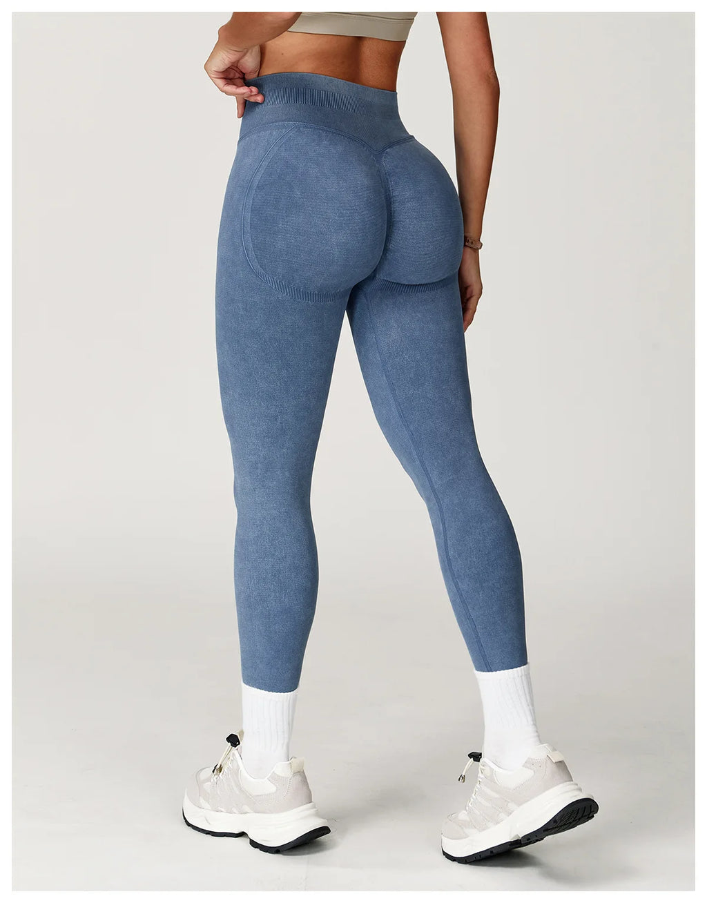 Yoga Pants Sports Leggings Women Seamless Sports Yoga Pant High Waist Ribbed Gym Clothes Fitness Workout Wear Scrunch Bum Tights