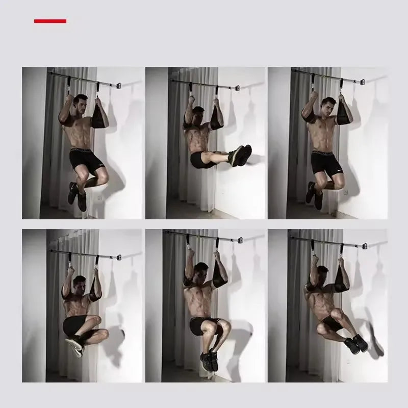 Fitness AB Sling Straps Suspension Rip-Resistant Heavy Duty Pair for Pull Up Bar Hanging Leg Raiser Home Gym Fitness Equipment