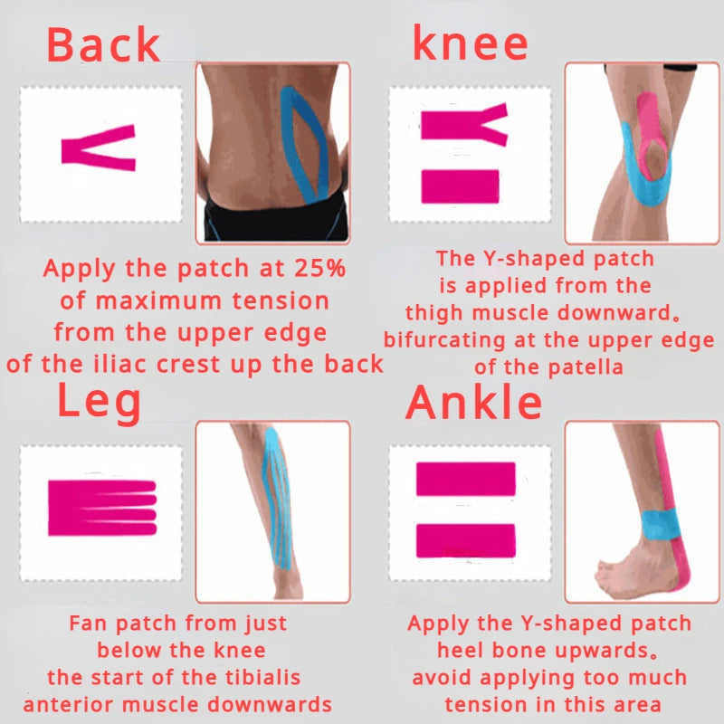 WorthWhile 5cm*5m Kinesiology Tape Athletic Recovery Elastic Tape Muscle Pain Relief Kneepads Fitness Sports Protector