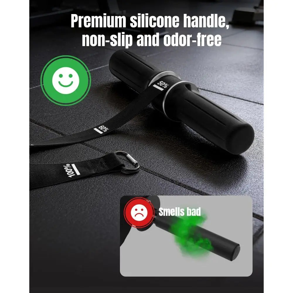 Forearm Strengthener & Exerciser, Wrist Roller with Silicone Grip, Heavy-Duty Strap for Grip Strength and Muscle Recovery