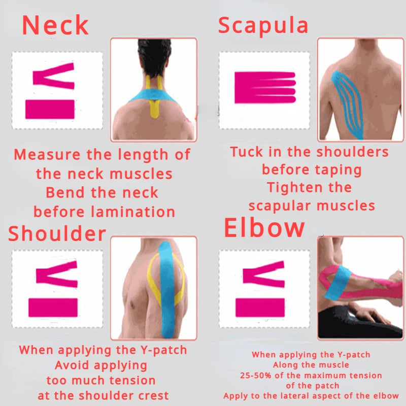 WorthWhile 5cm*5m Kinesiology Tape Athletic Recovery Elastic Tape Muscle Pain Relief Kneepads Fitness Sports Protector