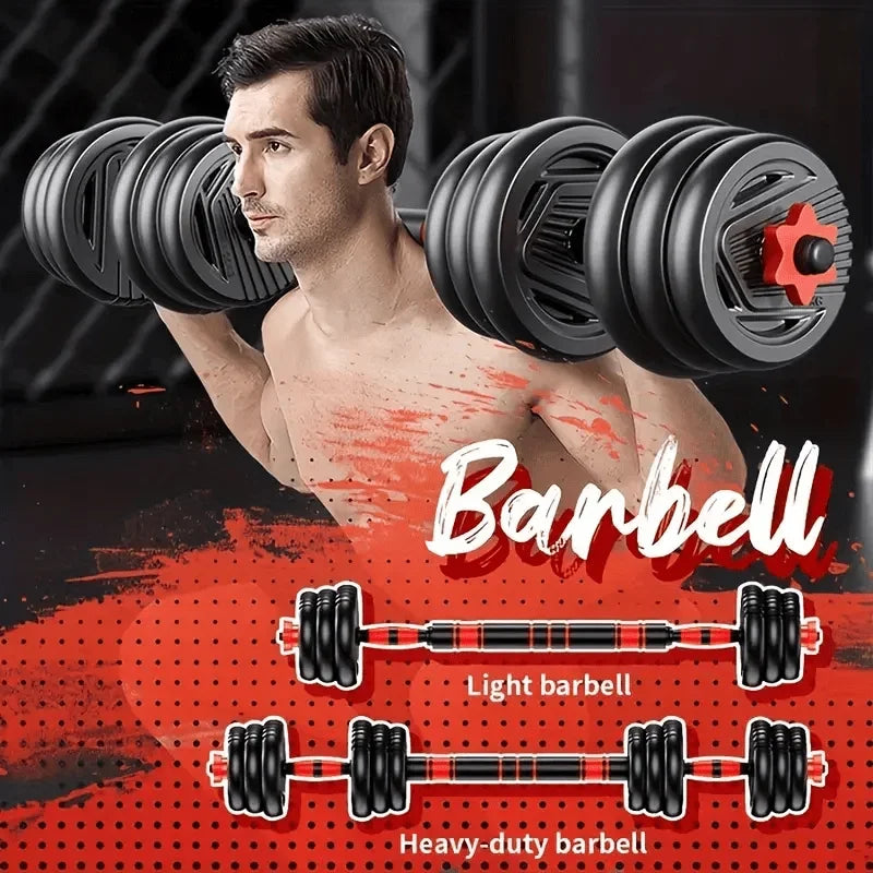 Adjustable Dumbbell Set, 90 Lbs Free Weight Set with Upgrade Nuts, 4-in-1 Weight Set Can Be Used As Kettlebell, Barbell, Push