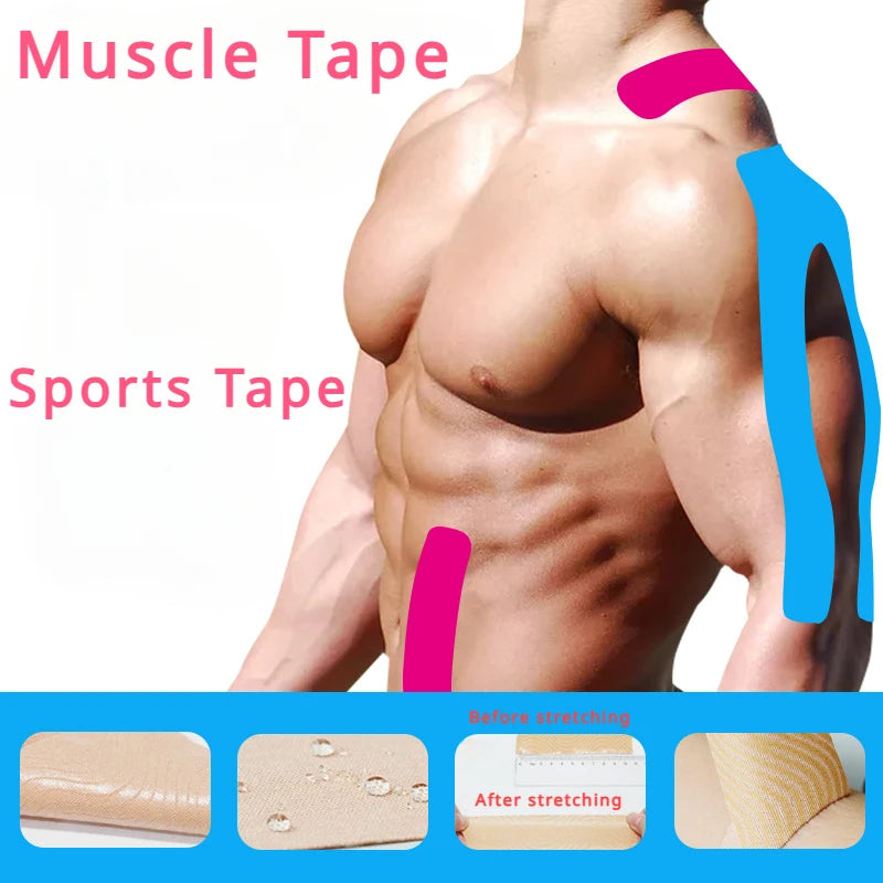 WorthWhile 5cm*5m Kinesiology Tape Athletic Recovery Elastic Tape Muscle Pain Relief Kneepads Fitness Sports Protector