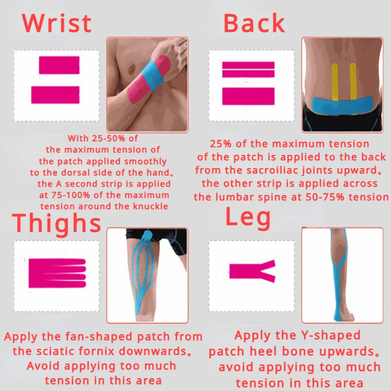 WorthWhile 5cm*5m Kinesiology Tape Athletic Recovery Elastic Tape Muscle Pain Relief Kneepads Fitness Sports Protector