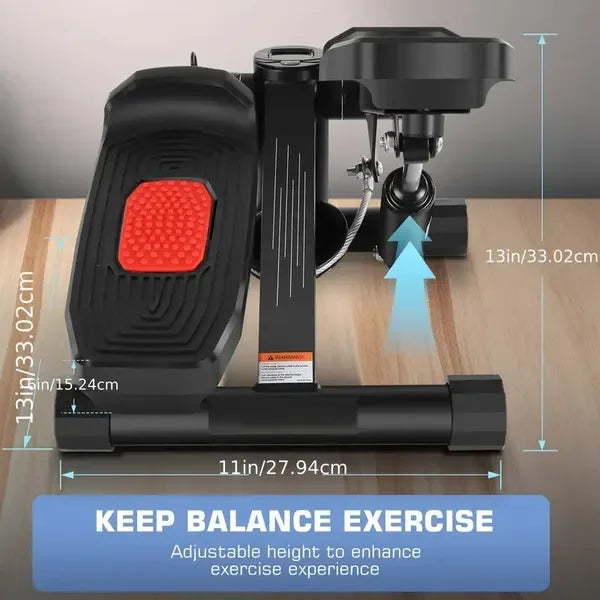 Upgraded Hydraulic Silent Stepper with LCD Display, 330lbs Capacity, Foldable Leg Exercise Machine for Home Fitness Training