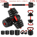 Adjustable Dumbbell Set, 90 Lbs Free Weight Set with Upgrade Nuts, 4-in-1 Weight Set Can Be Used As Kettlebell, Barbell, Push
